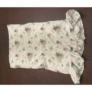 Vintage Ralph Lauren Blaine Floral‎ Ruffle Pillowcase Standard 100% Cotton USA